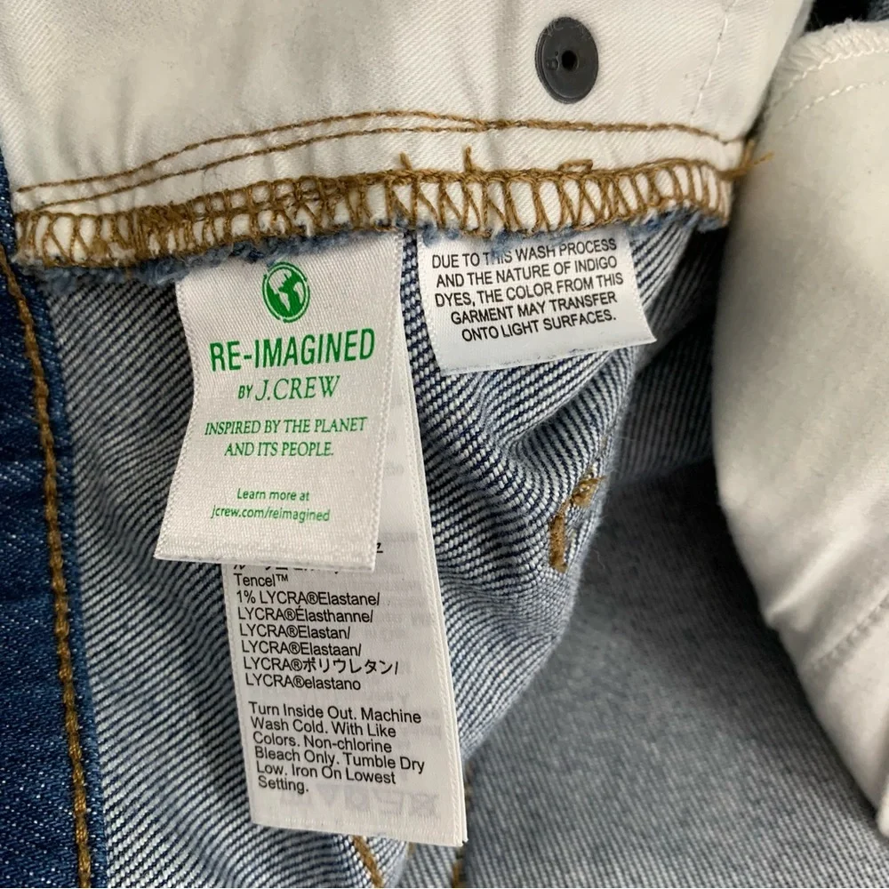 J CREW Essential Straight Leg Jeans Size 27 High Waisted